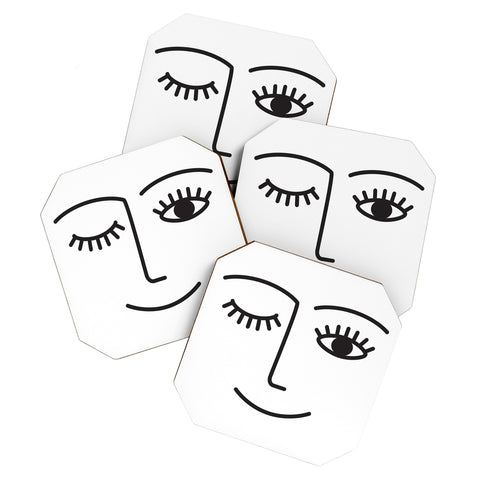 Summer Sun Home Art Wink 2 Coaster Set