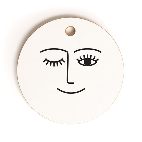 Summer Sun Home Art Wink 2 Cutting Board Round