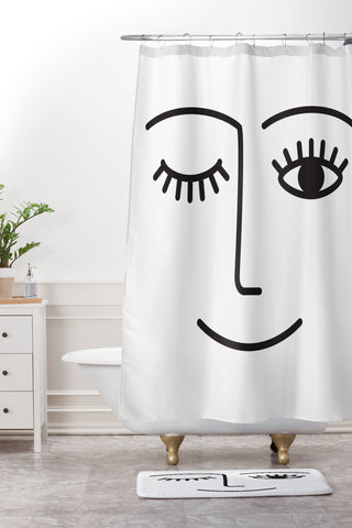 Summer Sun Home Art Wink 2 Shower Curtain And Mat