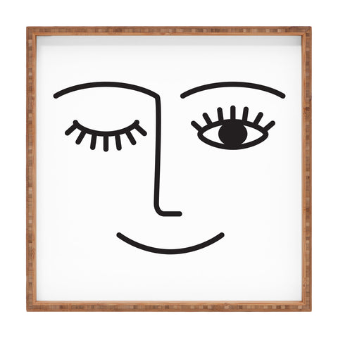 Summer Sun Home Art Wink 2 Square Tray