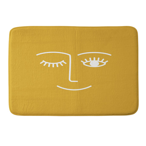 Summer Sun Home Art Wink Memory Foam Bath Mat