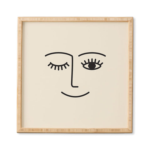 Summer Sun Home Art Wink Off White Framed Wall Art