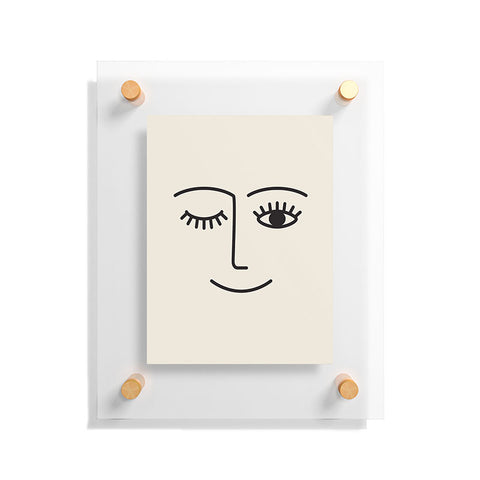 Summer Sun Home Art Wink Off White Floating Acrylic Print