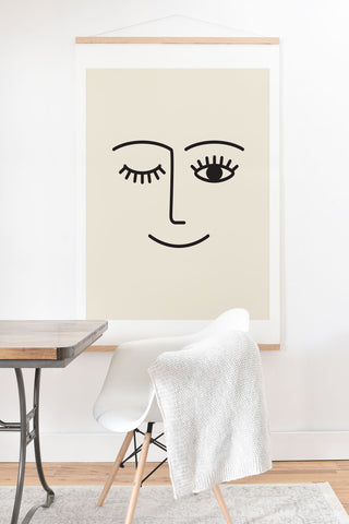 Summer Sun Home Art Wink Off White Art Print And Hanger