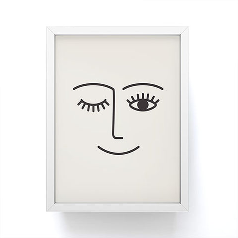 Summer Sun Home Art Wink Off White Framed Mini Art Print