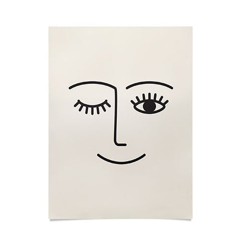 Summer Sun Home Art Wink Off White Poster