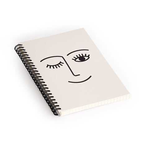 Summer Sun Home Art Wink Off White Spiral Notebook
