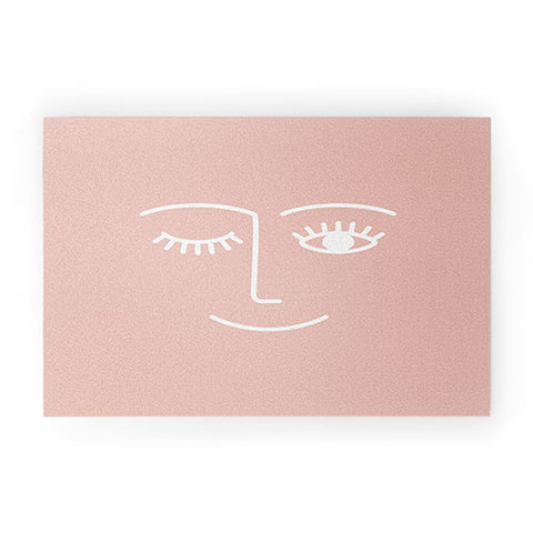 Summer Sun Home Art Wink Pink Welcome Mat