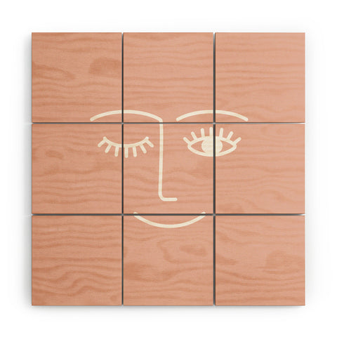 Summer Sun Home Art Wink Pink Wood Wall Mural