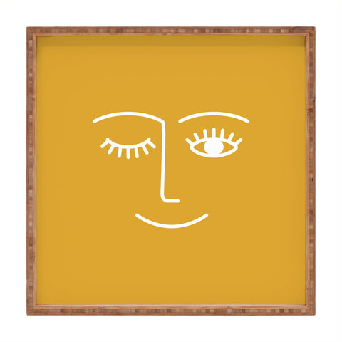 Summer Sun Home Art Wink Square Tray