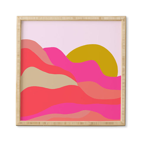 SunshineCanteen Adelaida mountain sunset Framed Wall Art