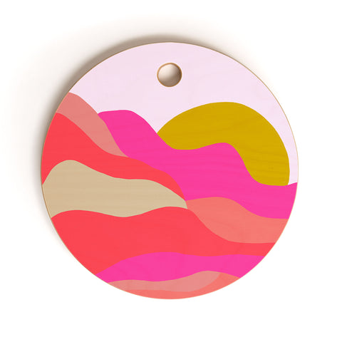 SunshineCanteen Adelaida mountain sunset Cutting Board Round