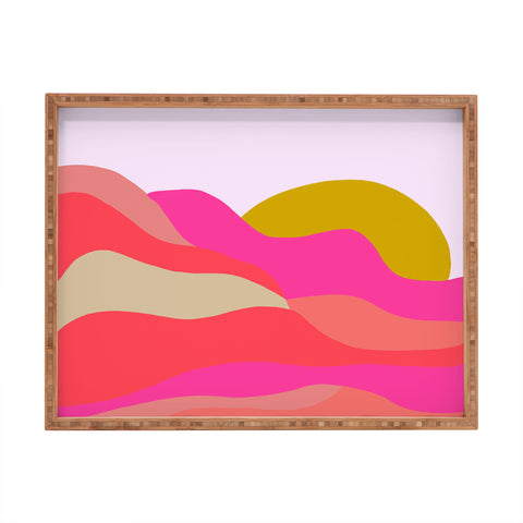 SunshineCanteen Adelaida mountain sunset Rectangular Tray