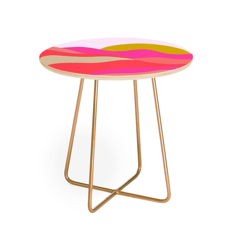 SunshineCanteen Adelaida mountain sunset Round Side Table