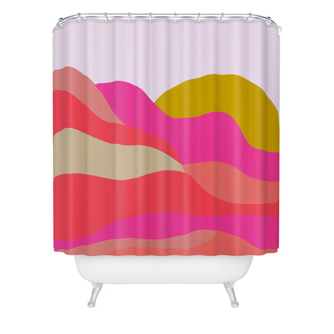 SunshineCanteen Adelaida mountain sunset Shower Curtain