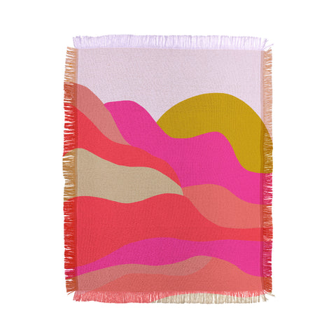 SunshineCanteen Adelaida mountain sunset Throw Blanket