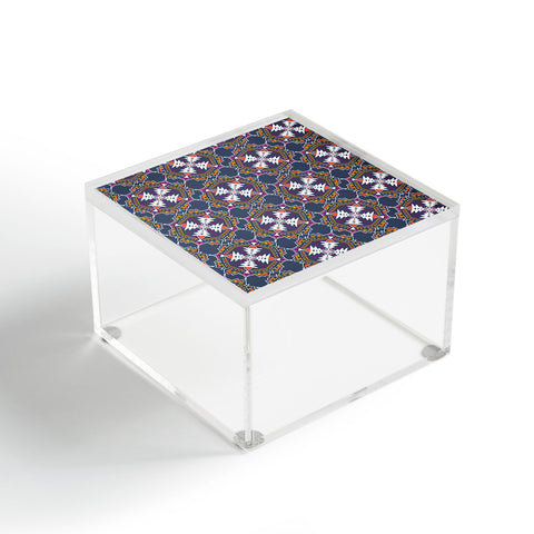 SunshineCanteen apache tribal pattern in grey Acrylic Box