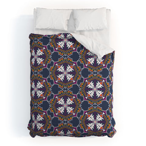SunshineCanteen apache tribal pattern in grey Comforter