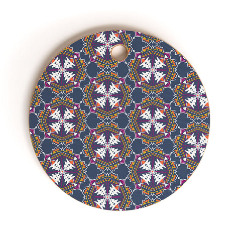 SunshineCanteen apache tribal pattern in grey Cutting Board Round