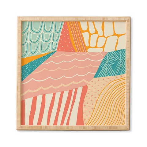 SunshineCanteen beach quilt Framed Wall Art