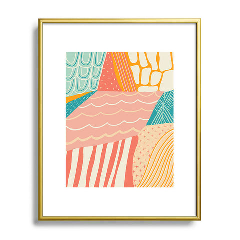 SunshineCanteen beach quilt Metal Framed Art Print