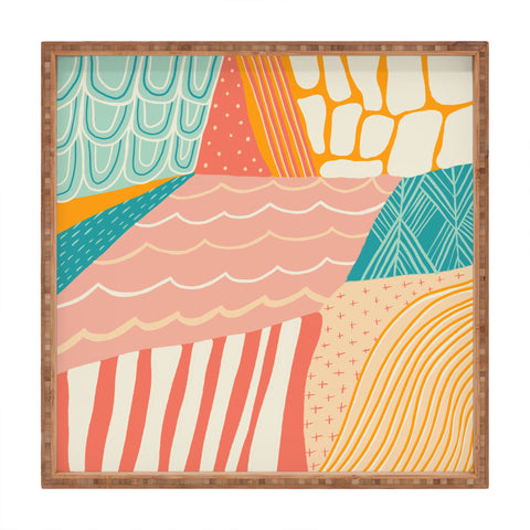 SunshineCanteen beach quilt Square Tray
