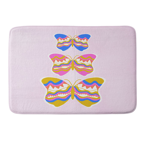 SunshineCanteen berkeley butterflies Memory Foam Bath Mat