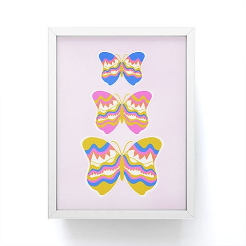 SunshineCanteen berkeley butterflies Framed Mini Art Print