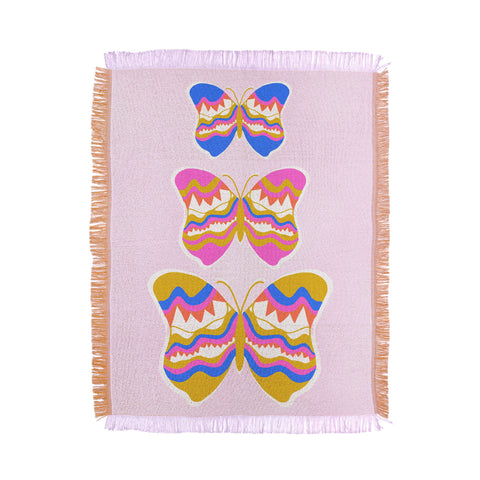 SunshineCanteen berkeley butterflies Throw Blanket
