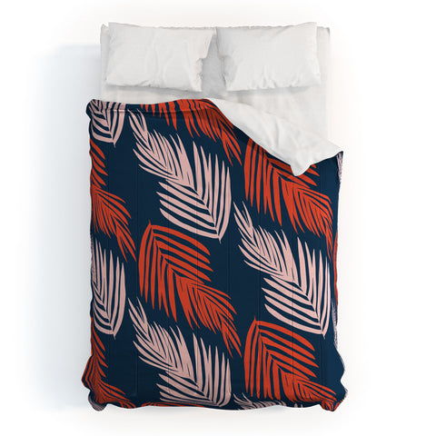 SunshineCanteen Blue Palms Pattern Comforter