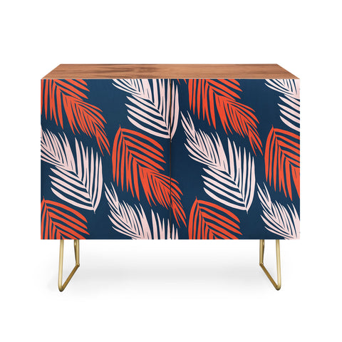 SunshineCanteen Blue Palms Pattern Credenza
