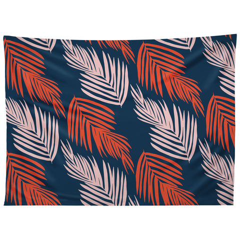 SunshineCanteen Blue Palms Pattern Tapestry