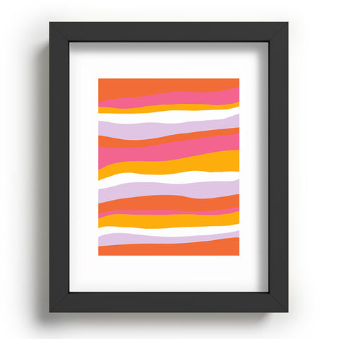 SunshineCanteen cali beach stripes Recessed Framing Rectangle