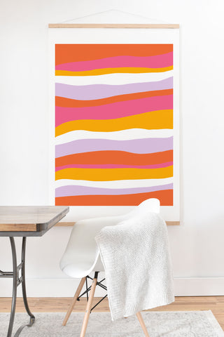 SunshineCanteen cali beach stripes Art Print And Hanger