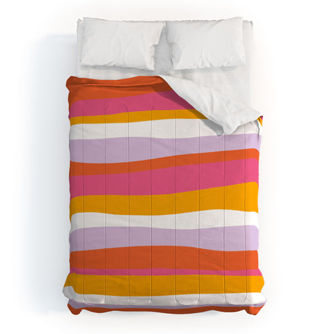 SunshineCanteen cali beach stripes Comforter