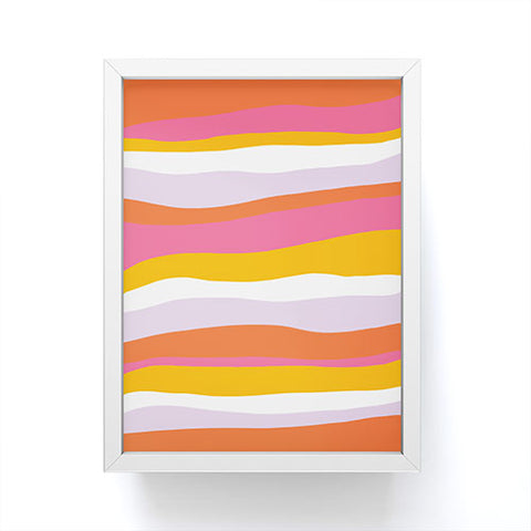 SunshineCanteen cali beach stripes Framed Mini Art Print