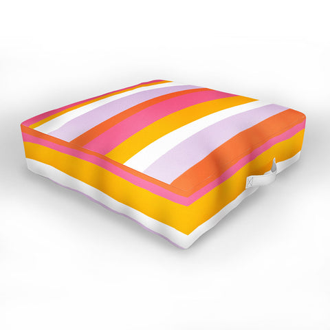 SunshineCanteen cali beach stripes Outdoor Floor Cushion