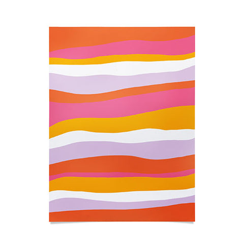 SunshineCanteen cali beach stripes Poster