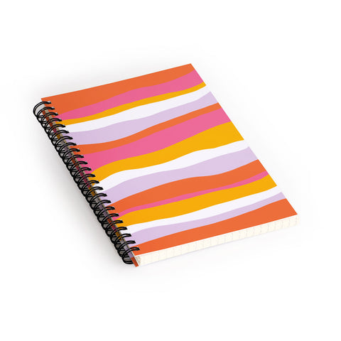 SunshineCanteen cali beach stripes Spiral Notebook