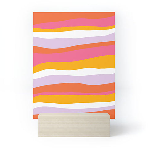 SunshineCanteen cali beach stripes Mini Art Print