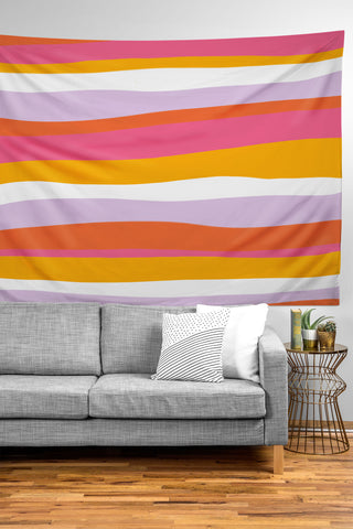 SunshineCanteen cali beach stripes Tapestry