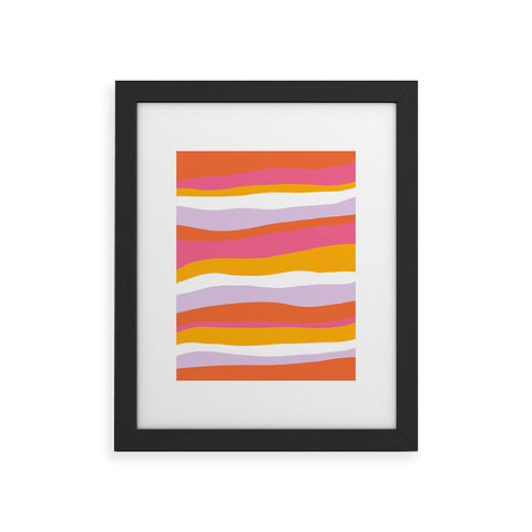 SunshineCanteen cali beach stripes Framed Art Print