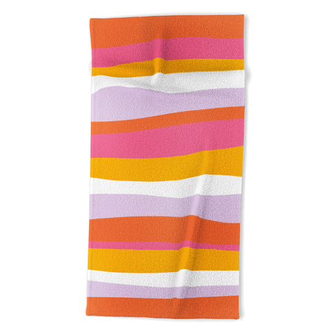 SunshineCanteen cali beach stripes Beach Towel