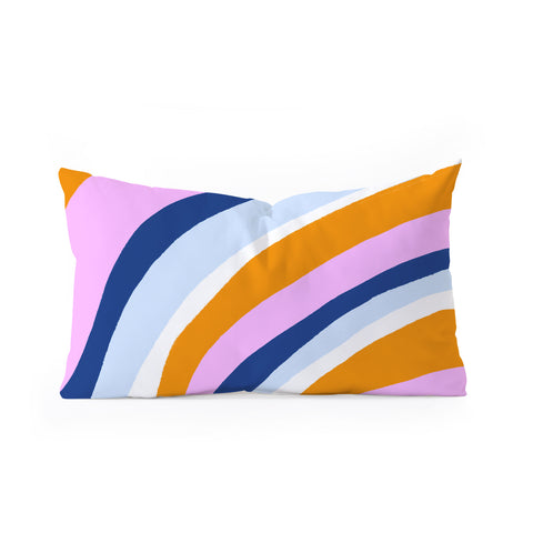 SunshineCanteen canyon stripes Oblong Throw Pillow