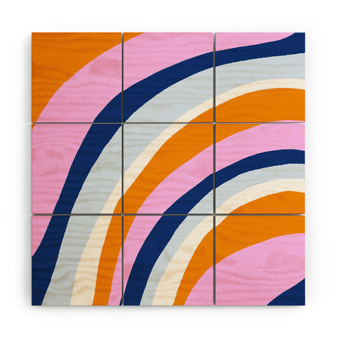 SunshineCanteen canyon stripes Wood Wall Mural