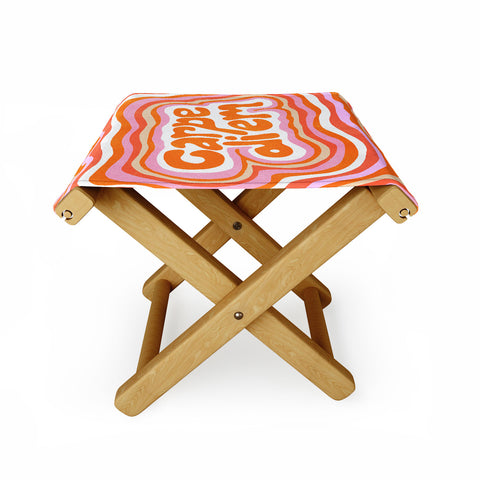 SunshineCanteen carpe diem retro Folding Stool