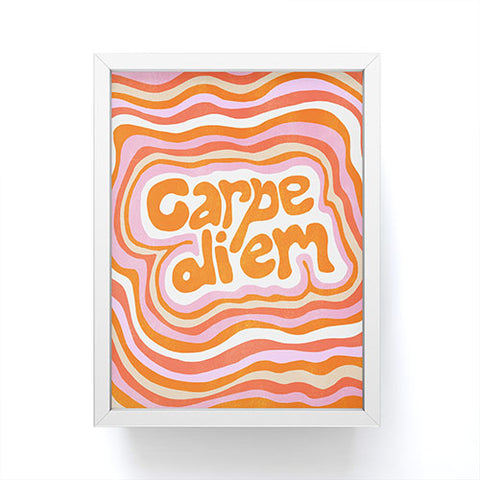 SunshineCanteen carpe diem retro Framed Mini Art Print