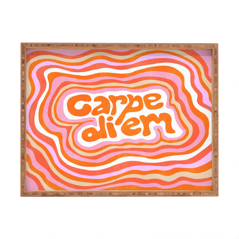 SunshineCanteen carpe diem retro Rectangular Tray