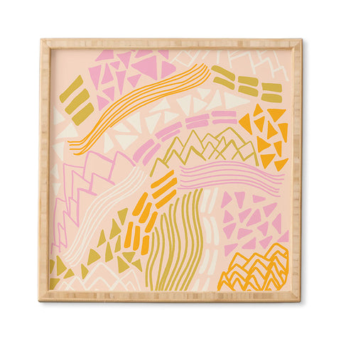 SunshineCanteen cascade in peach Framed Wall Art