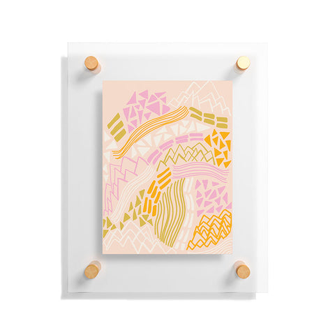 SunshineCanteen cascade in peach Floating Acrylic Print